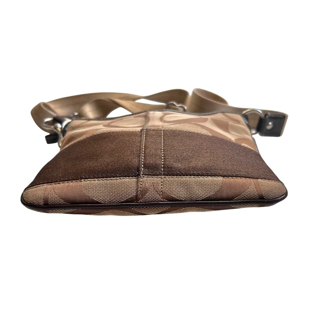 Coach Signature Monogram Canvas Crossbody Bag